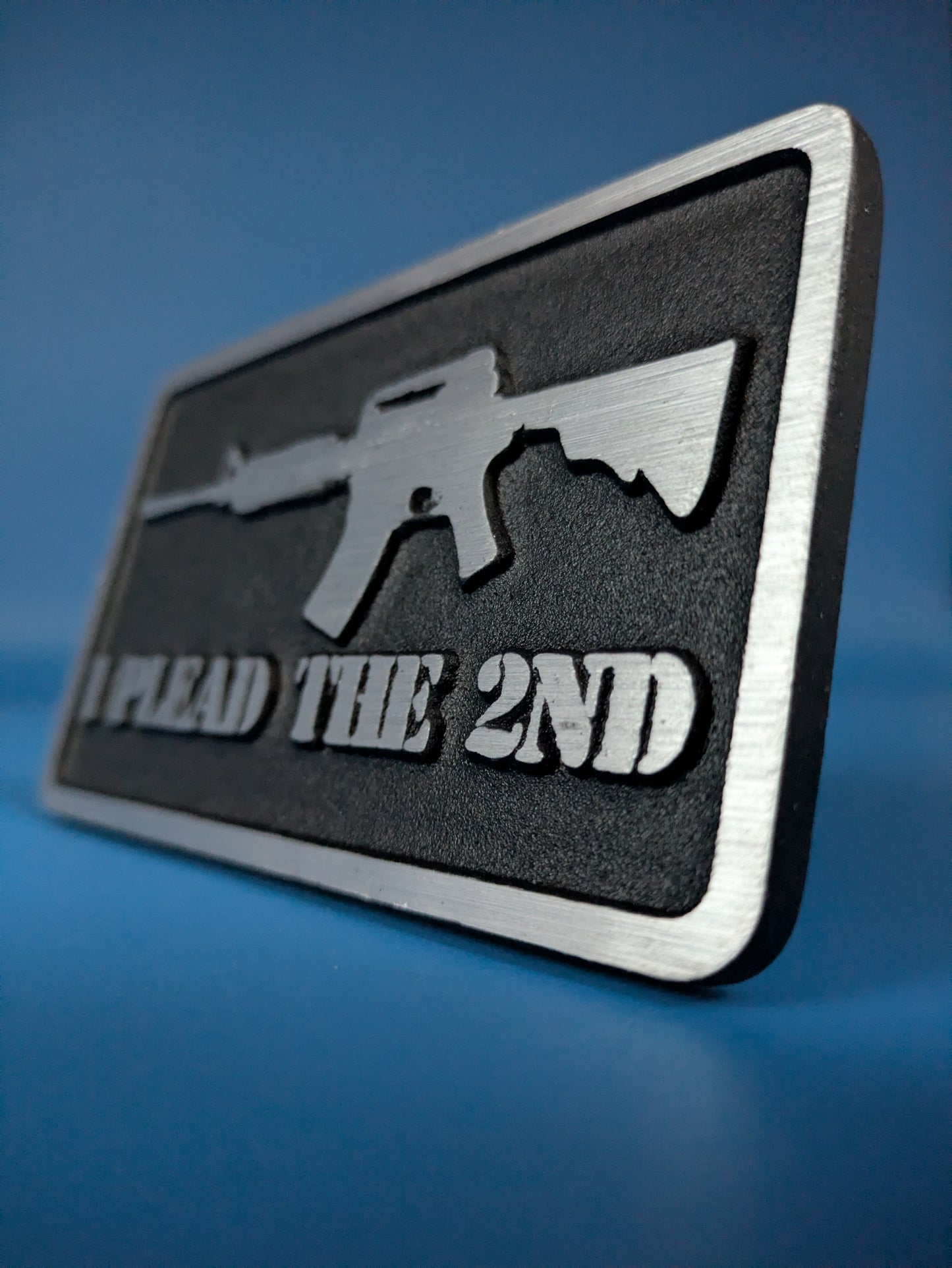 Hitch Cover - I Plead The 2nd - Solid CNC Aluminum
