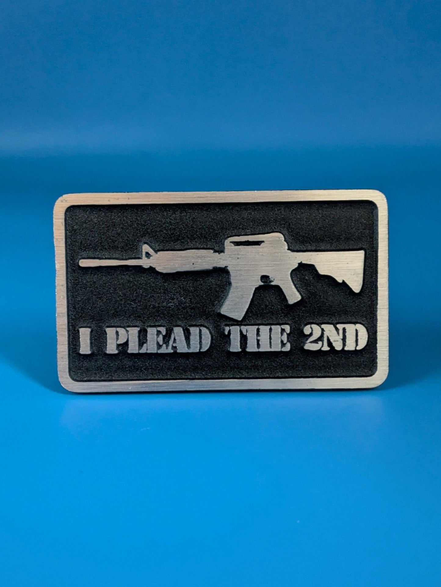 Hitch Cover - I Plead The 2nd - Solid CNC Aluminum