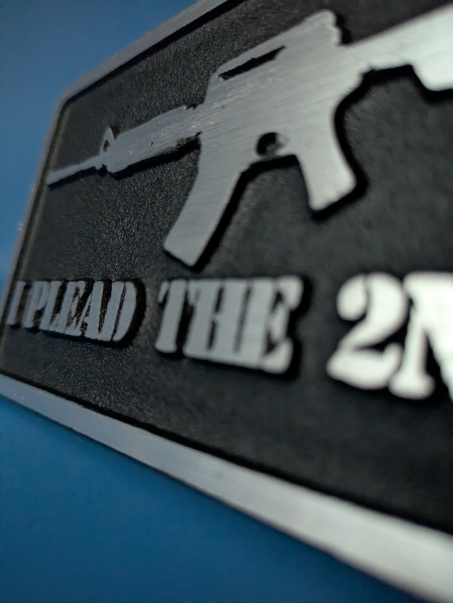 Hitch Cover - I Plead The 2nd - Solid CNC Aluminum