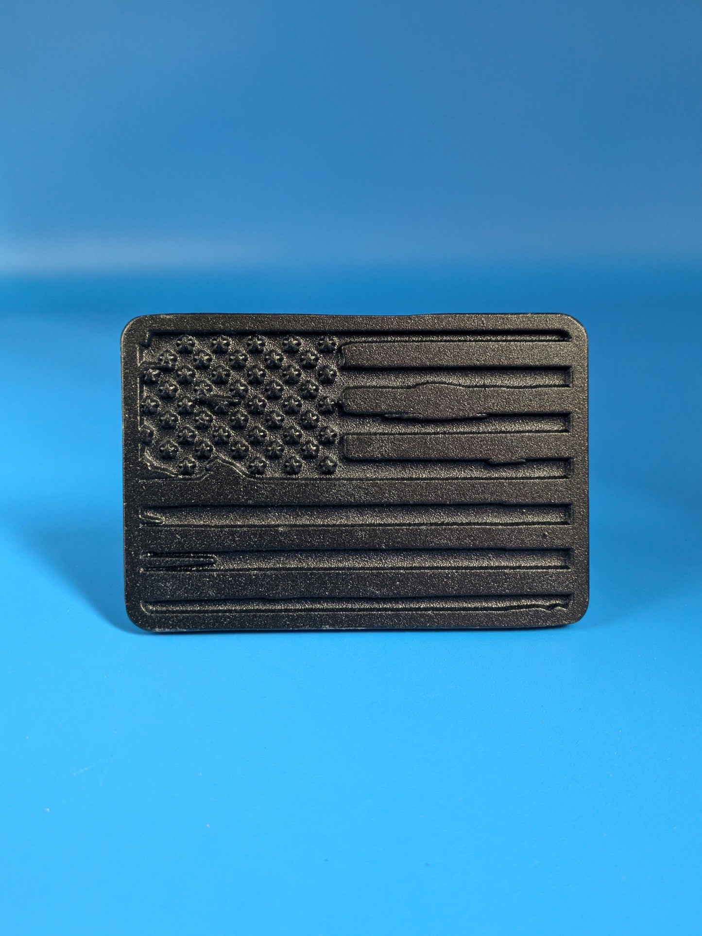 Hitch Cover - Black Out American Flag - Solid CNC Aluminum