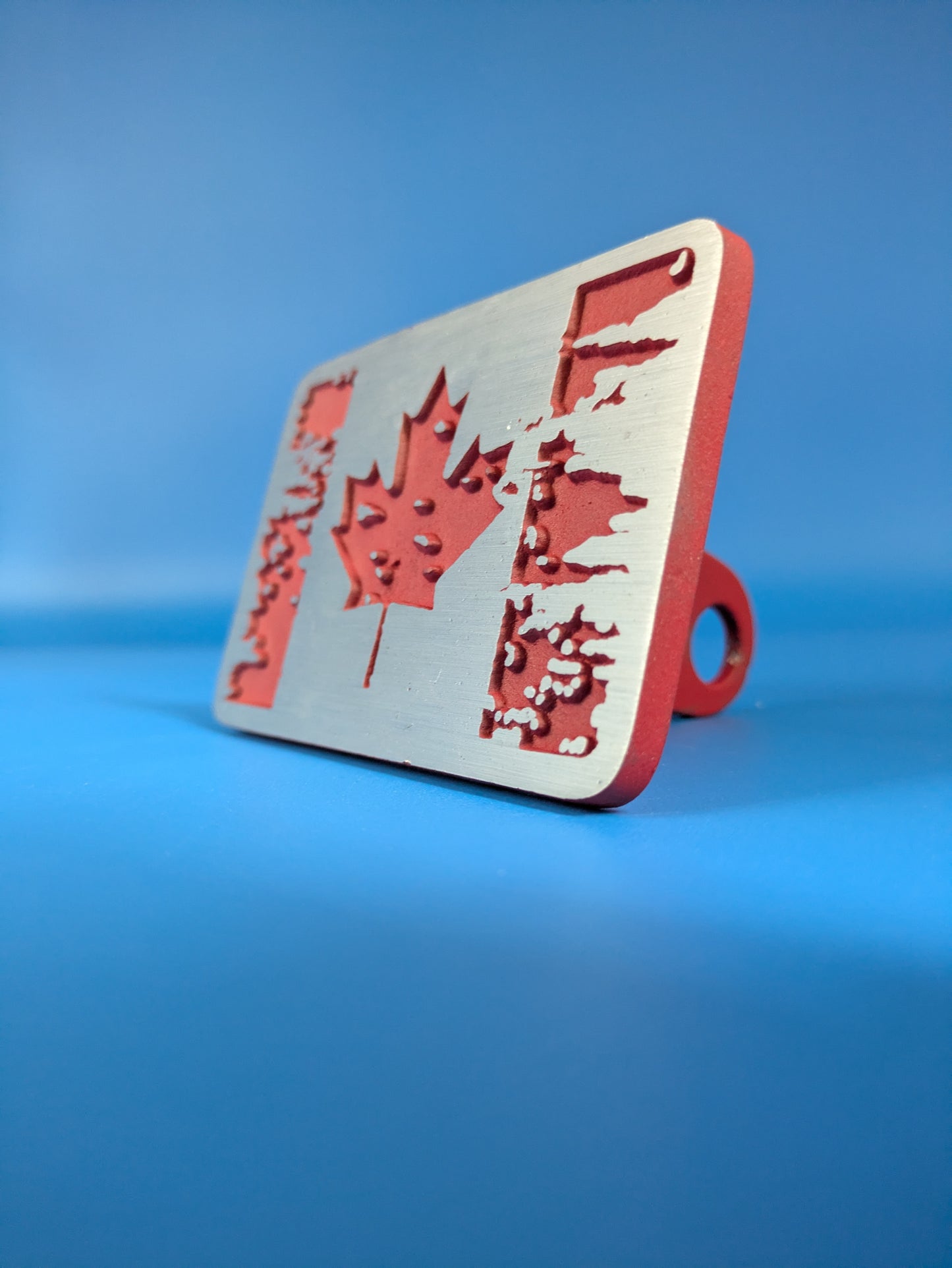 Hitch Cover - Canadian Flag - Solid CNC Aluminum