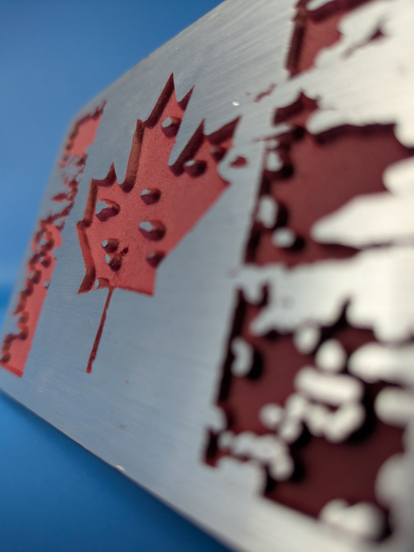 Hitch Cover - Canadian Flag - Solid CNC Aluminum