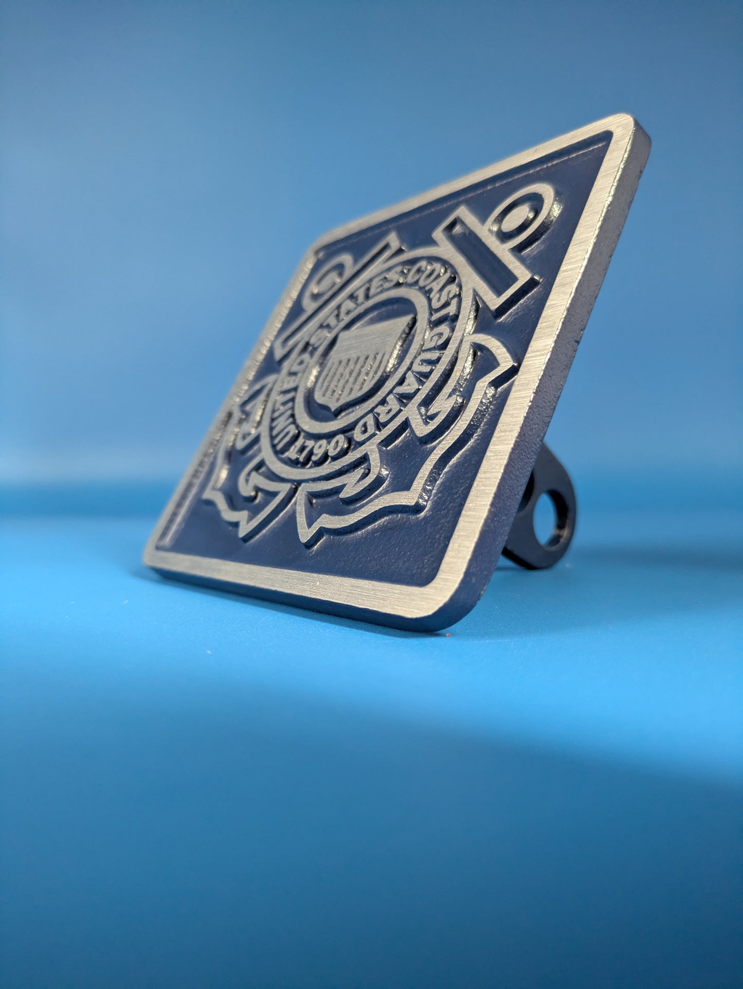 Hitch Cover - Coast Guard - Solid CNC Aluminum