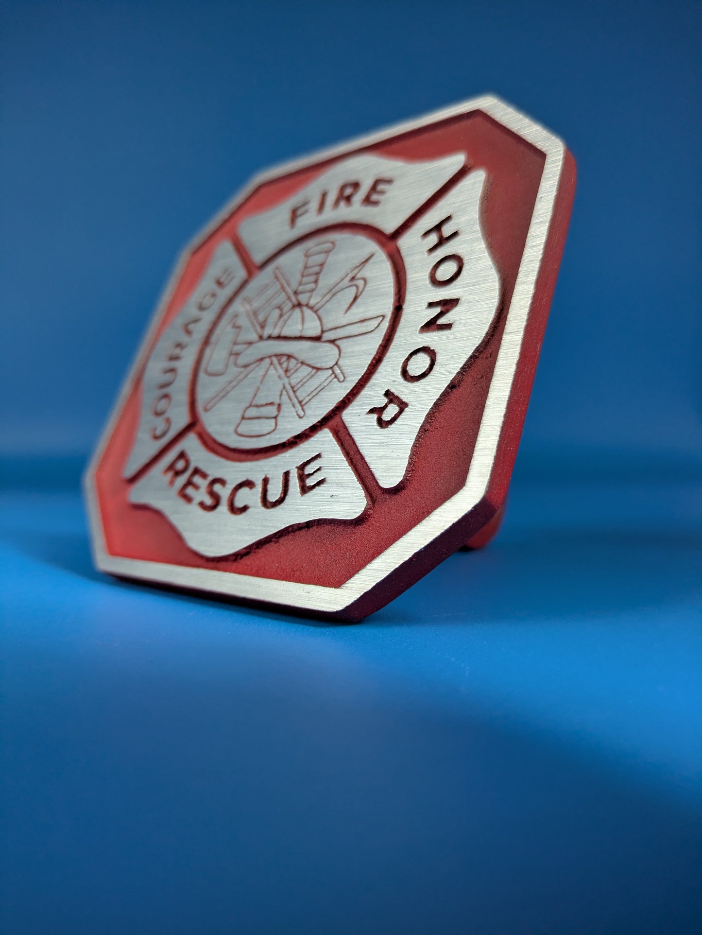 Hitch Cover - Fire Rescue - Solid CNC Aluminum