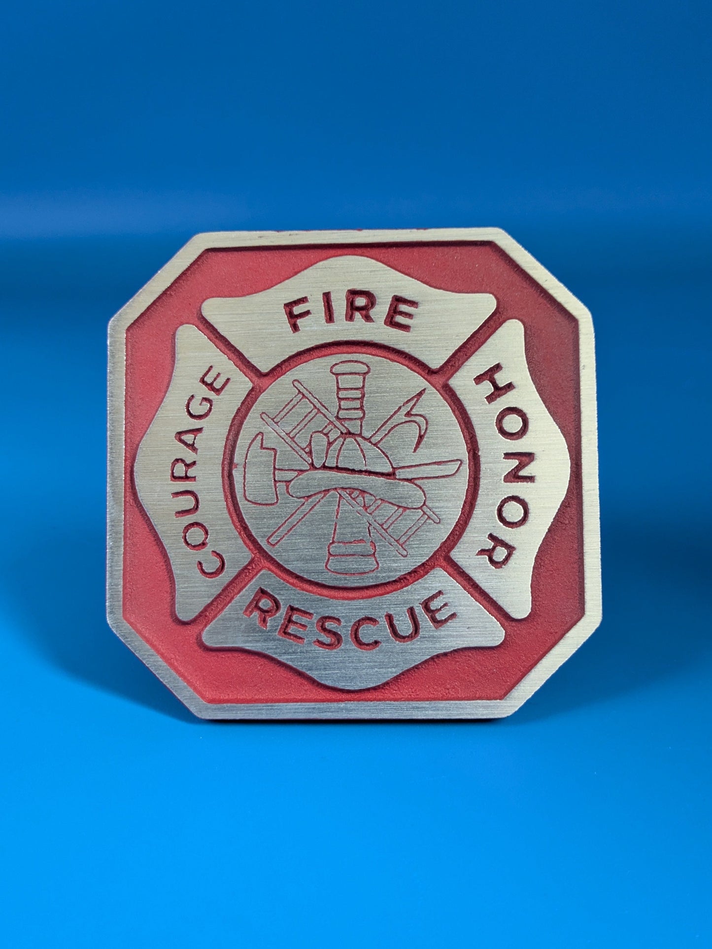 Hitch Cover - Fire Rescue - Solid CNC Aluminum