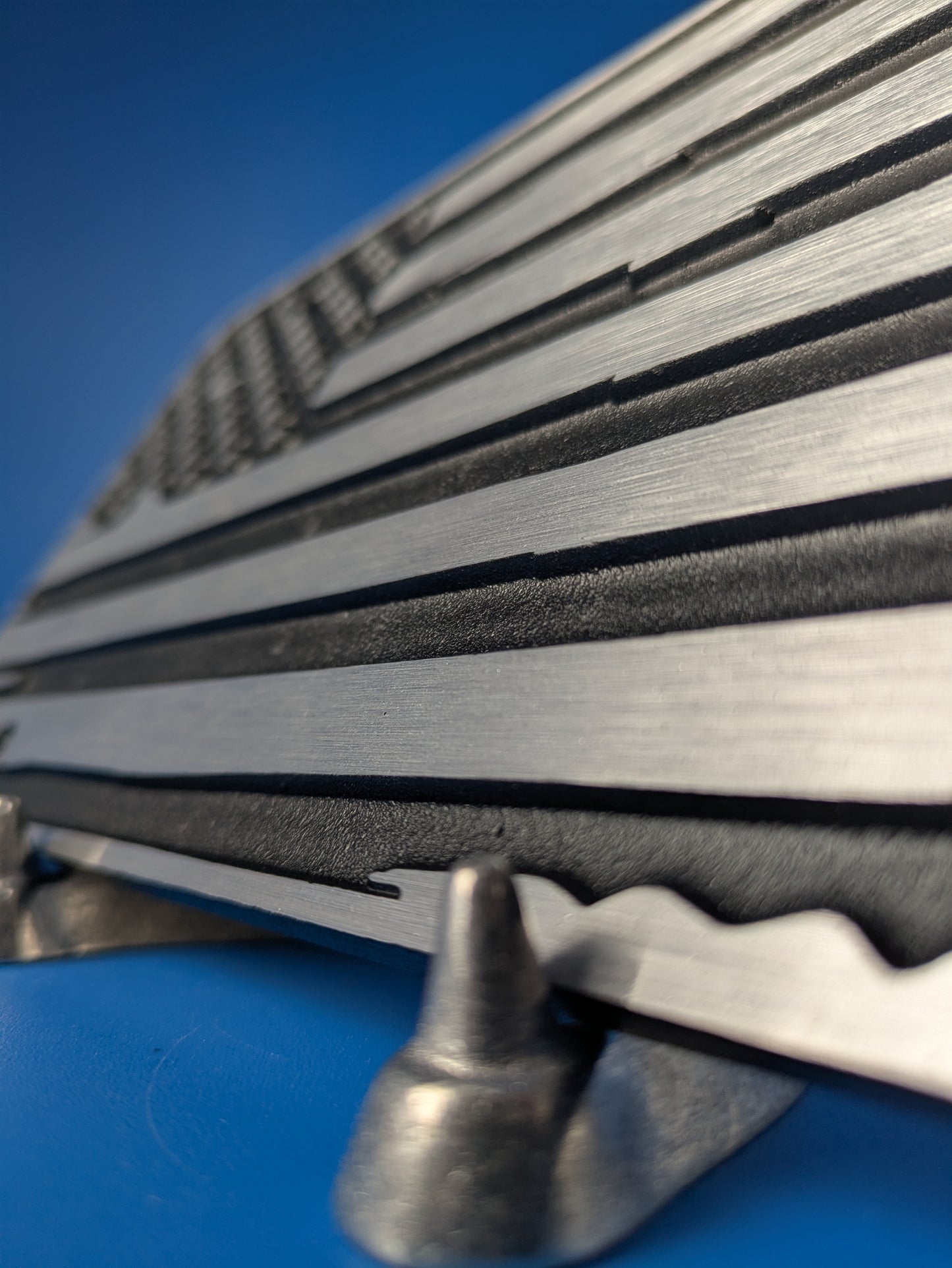 License Plate - Blank Line Flag - Solid CNC Aluminum