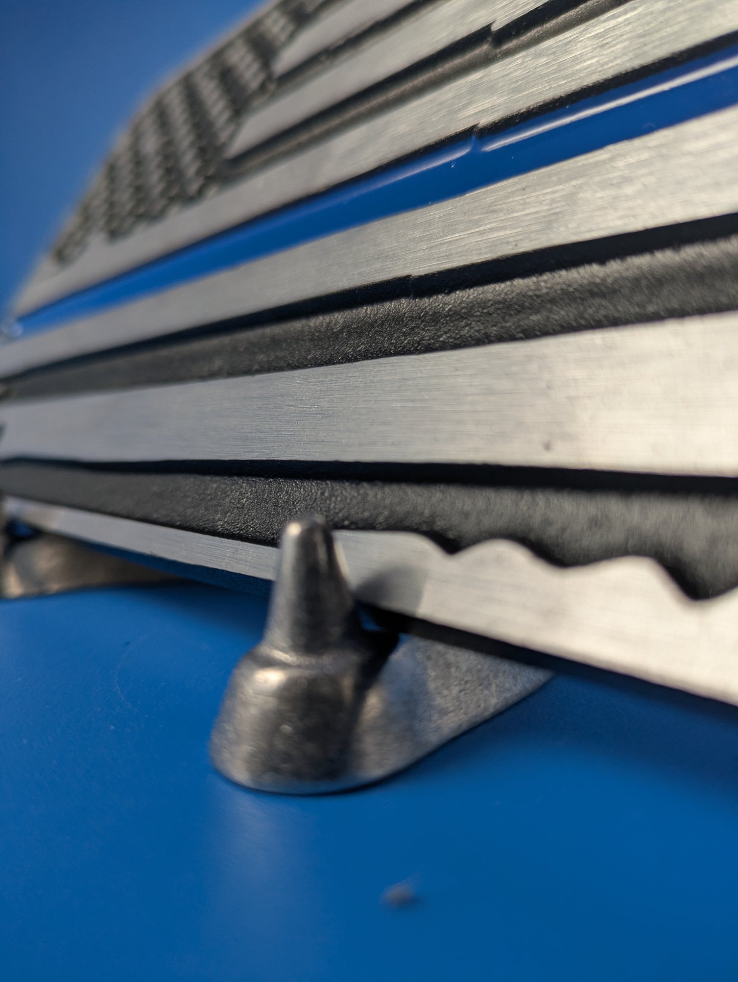 License Plate - Blue Line Flag - Solid CNC Aluminum