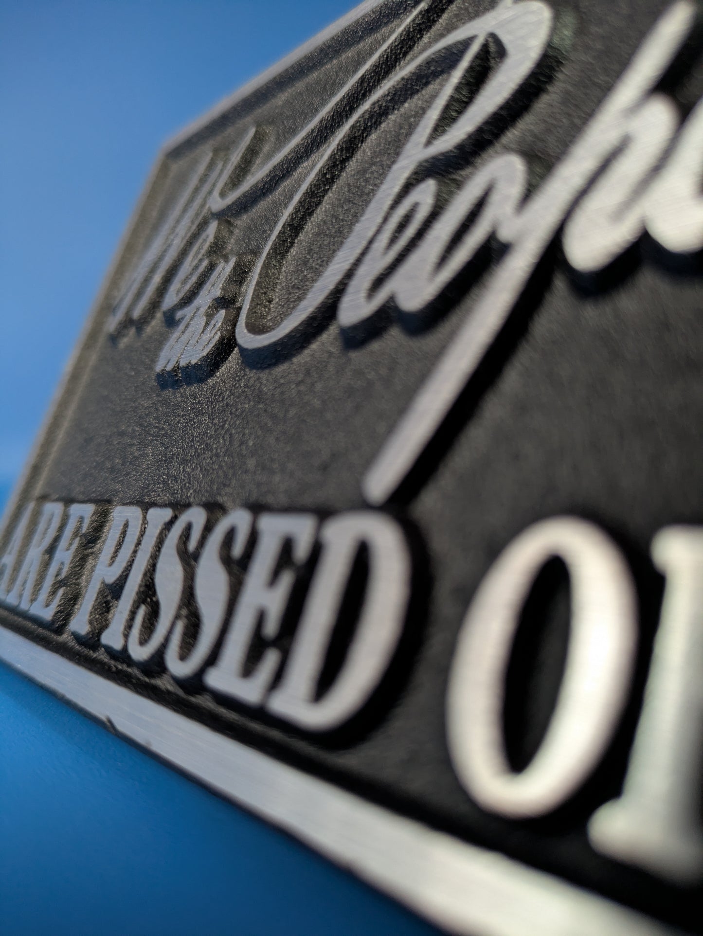 Hitch Cover - We the People are Pissed Off - Solid CNC Aluminum