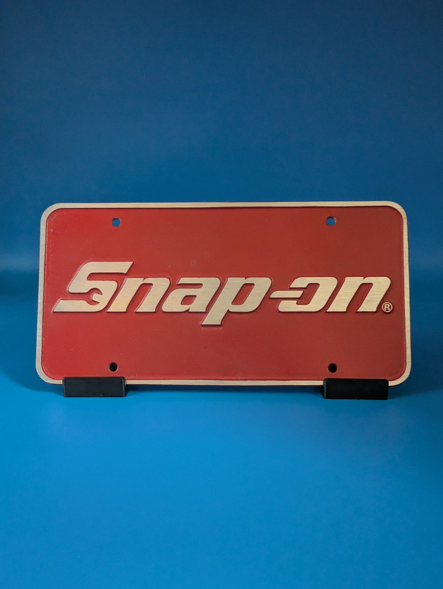 License Plate - Snap-on - Red
